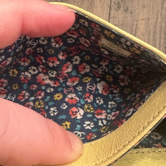 Chanel Calfskin Yellow Leather Compact Wallet with CC Logo - Picture 8 of 13